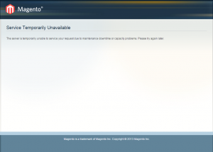 Errore Magento Service Temporarily Unavailable